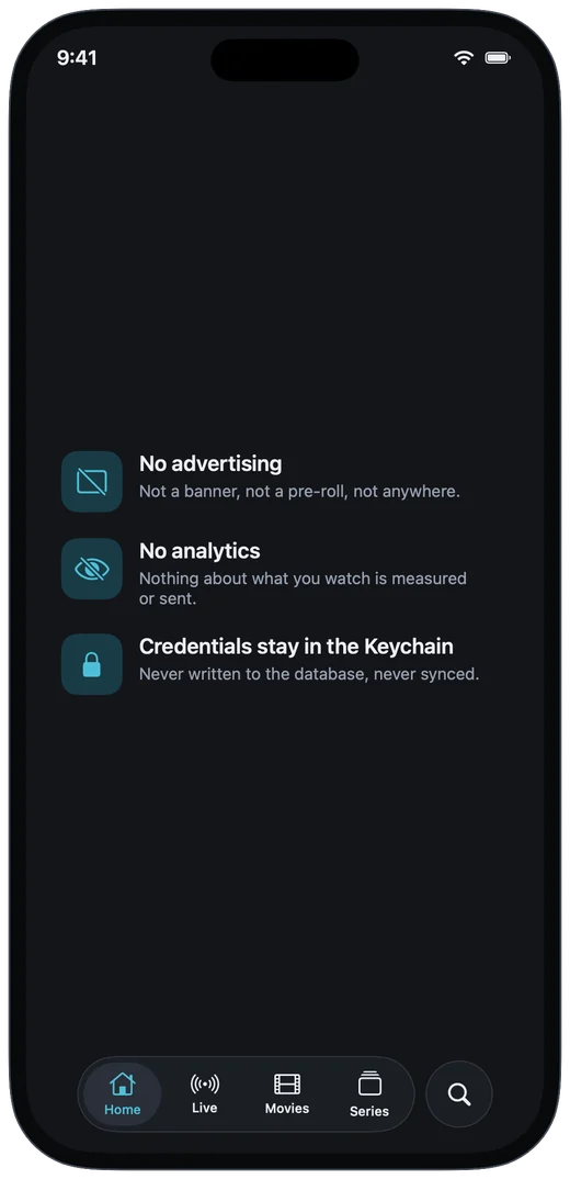 No ads. No analytics.